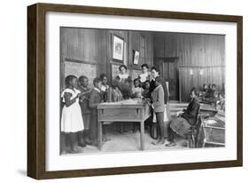 Thanksgiving Day Lesson at Whittier-null-Framed Art Print