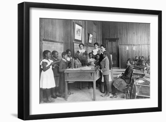 Thanksgiving Day Lesson at Whittier-null-Framed Art Print