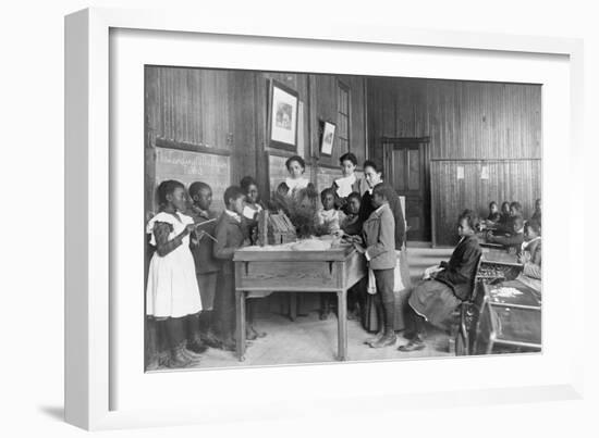 Thanksgiving Day Lesson at Whittier-null-Framed Art Print