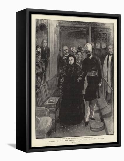 Thanksgiving Day, the Service at St George's Chapel, Windsor-William Small-Framed Stretched Canvas