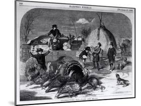 Thanksgiving Day: Ways and Means, from "Harper's Weekly," 27th November 1858-Winslow Homer-Mounted Giclee Print