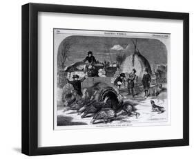 Thanksgiving Day: Ways and Means, from "Harper's Weekly," 27th November 1858-Winslow Homer-Framed Premium Giclee Print