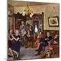 "Thanksgiving Flute Performance," November 30, 1946-John Falter-Mounted Giclee Print