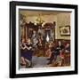 "Thanksgiving Flute Performance," November 30, 1946-John Falter-Framed Giclee Print