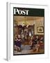 "Thanksgiving Flute Performance," Saturday Evening Post Cover, November 30, 1946-John Falter-Framed Giclee Print