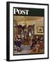 "Thanksgiving Flute Performance," Saturday Evening Post Cover, November 30, 1946-John Falter-Framed Giclee Print