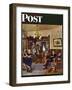 "Thanksgiving Flute Performance," Saturday Evening Post Cover, November 30, 1946-John Falter-Framed Giclee Print