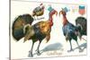 Thanksgiving Greetings, Turkeys in Hats-null-Stretched Canvas