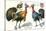 Thanksgiving Greetings, Turkeys in Hats-null-Stretched Canvas