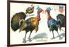 Thanksgiving Greetings, Turkeys in Hats-null-Framed Art Print