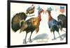 Thanksgiving Greetings, Turkeys in Hats-null-Framed Art Print