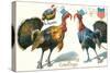 Thanksgiving Greetings, Turkeys in Hats-null-Stretched Canvas