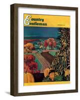 "Thanksgiving Harvest at Night," Country Gentleman Cover, November 1, 1945-Francis Chase-Framed Giclee Print