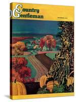 "Thanksgiving Harvest at Night," Country Gentleman Cover, November 1, 1945-Francis Chase-Stretched Canvas