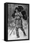 Thanksgiving Hunter with A Turkey-null-Framed Stretched Canvas