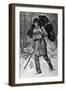 Thanksgiving Hunter with A Turkey-null-Framed Giclee Print