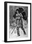 Thanksgiving Hunter with A Turkey-null-Framed Giclee Print