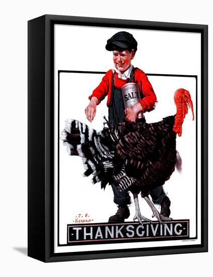 "Thanksgiving,"November 24, 1923-J.F. Kernan-Framed Stretched Canvas