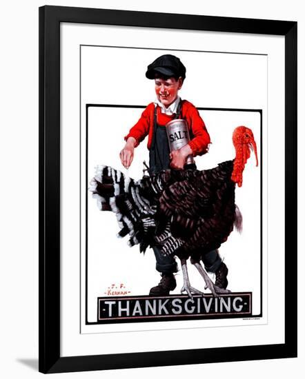 "Thanksgiving,"November 24, 1923-J.F. Kernan-Framed Giclee Print