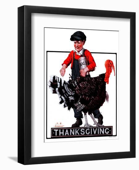 "Thanksgiving,"November 24, 1923-J.F. Kernan-Framed Giclee Print