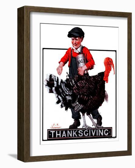 "Thanksgiving,"November 24, 1923-J.F. Kernan-Framed Giclee Print