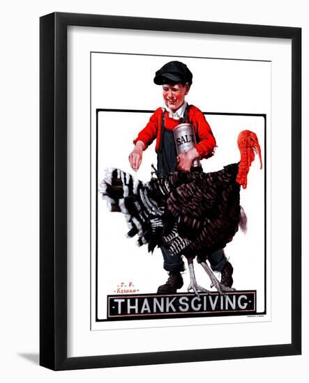 "Thanksgiving,"November 24, 1923-J.F. Kernan-Framed Giclee Print