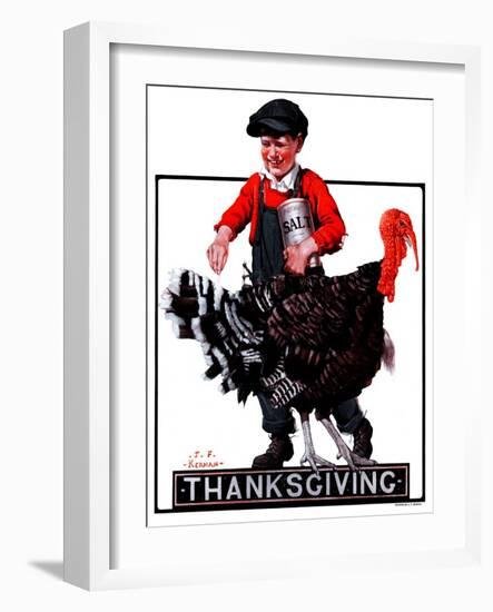 "Thanksgiving,"November 24, 1923-J.F. Kernan-Framed Giclee Print