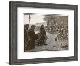 Thanksgiving of the English Army after the Battle of Agincourt, 25th October 1415-English School-Framed Giclee Print