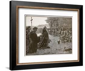 Thanksgiving of the English Army after the Battle of Agincourt, 25th October 1415-English School-Framed Giclee Print