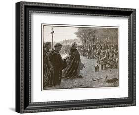 Thanksgiving of the English Army after the Battle of Agincourt, 25th October 1415-English School-Framed Giclee Print