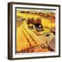 "Thanksgiving on the Farm", November 26, 1955-John Clymer-Framed Premium Giclee Print