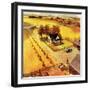 "Thanksgiving on the Farm", November 26, 1955-John Clymer-Framed Premium Giclee Print