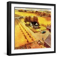 "Thanksgiving on the Farm", November 26, 1955-John Clymer-Framed Giclee Print