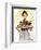 Thanksgiving (or Woman Holding Platter with Turkey)-Norman Rockwell-Framed Giclee Print