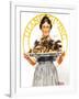 Thanksgiving (or Woman Holding Platter with Turkey)-Norman Rockwell-Framed Giclee Print