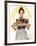 Thanksgiving (or Woman Holding Platter with Turkey)-Norman Rockwell-Framed Giclee Print