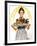 Thanksgiving (or Woman Holding Platter with Turkey)-Norman Rockwell-Framed Giclee Print