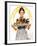 Thanksgiving (or Woman Holding Platter with Turkey)-Norman Rockwell-Framed Giclee Print