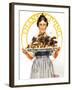 Thanksgiving (or Woman Holding Platter with Turkey)-Norman Rockwell-Framed Giclee Print