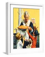 "Thanksgiving Pie,"November 1, 1930-William Meade Prince-Framed Giclee Print