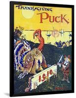 Thanksgiving Puck 1910-Brynat Baker-Framed Art Print