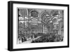 Thanksgiving Service in St Paul's Cathedral, London, 1900-null-Framed Premium Giclee Print