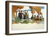 Thanksgiving with Indians, 1940 (Oil on Canvas)-Newell Convers Wyeth-Framed Giclee Print