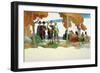 Thanksgiving with Indians, 1940 (Oil on Canvas)-Newell Convers Wyeth-Framed Giclee Print