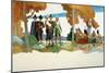Thanksgiving with Indians, 1940 (Oil on Canvas)-Newell Convers Wyeth-Mounted Giclee Print
