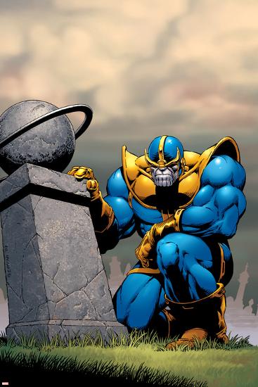 Thanos No.7 Cover: Thanos-Jim Starlin-Lamina Framed Poster