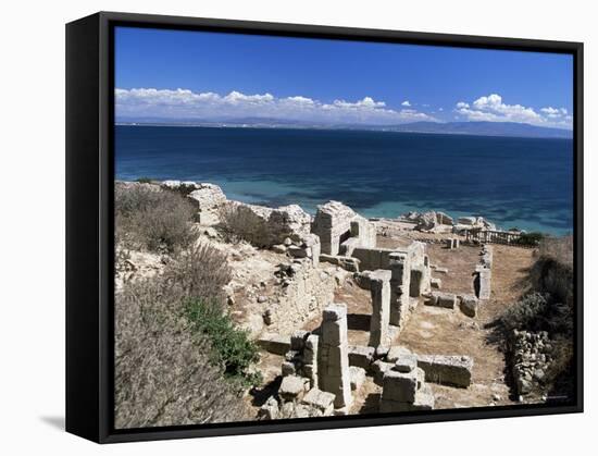 Tharros, Roman Site Near Oristano, Sardinia, Italy, Mediterranean-John Miller-Framed Stretched Canvas