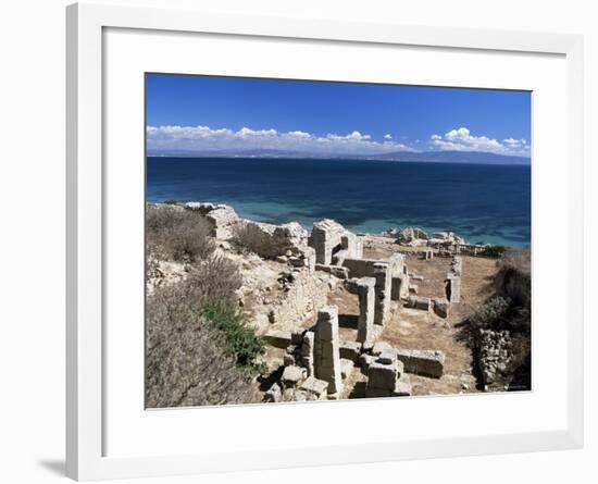 Tharros, Roman Site Near Oristano, Sardinia, Italy, Mediterranean-John Miller-Framed Photographic Print