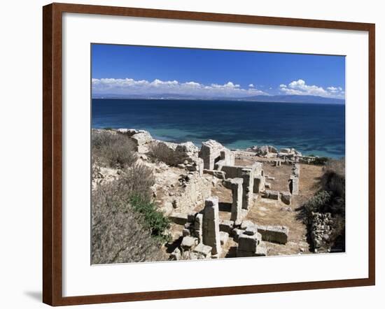 Tharros, Roman Site Near Oristano, Sardinia, Italy, Mediterranean-John Miller-Framed Photographic Print