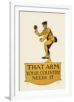 That Arm - Your Country Needs It-Vojtech Preissig-Framed Art Print